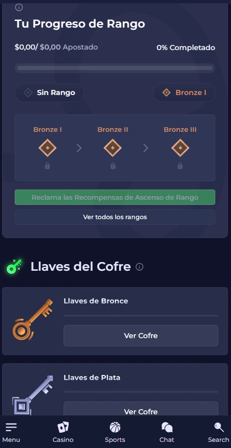 rainbet mobile rewards page