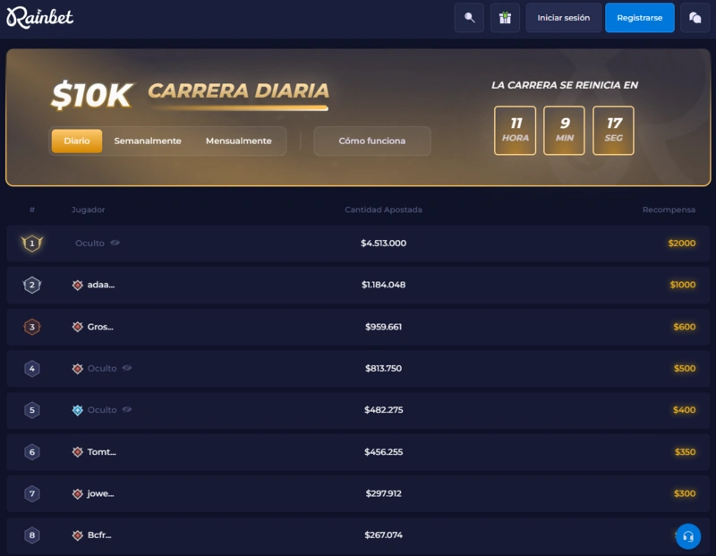 rainbet race page